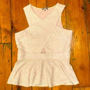 Charlotte Russe peplum top with keyhole cut out